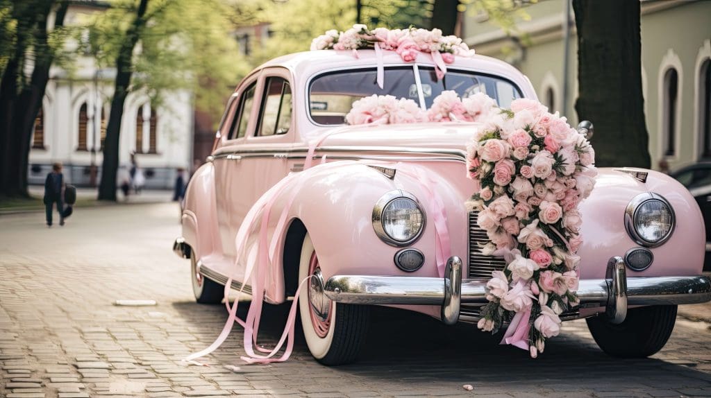 Capot de voiture pour mariage en fleurs séchées. Juin 2023. DK  Fleurs  mariage voiture, Deco voiture mariage, Deco mariage champetre chic